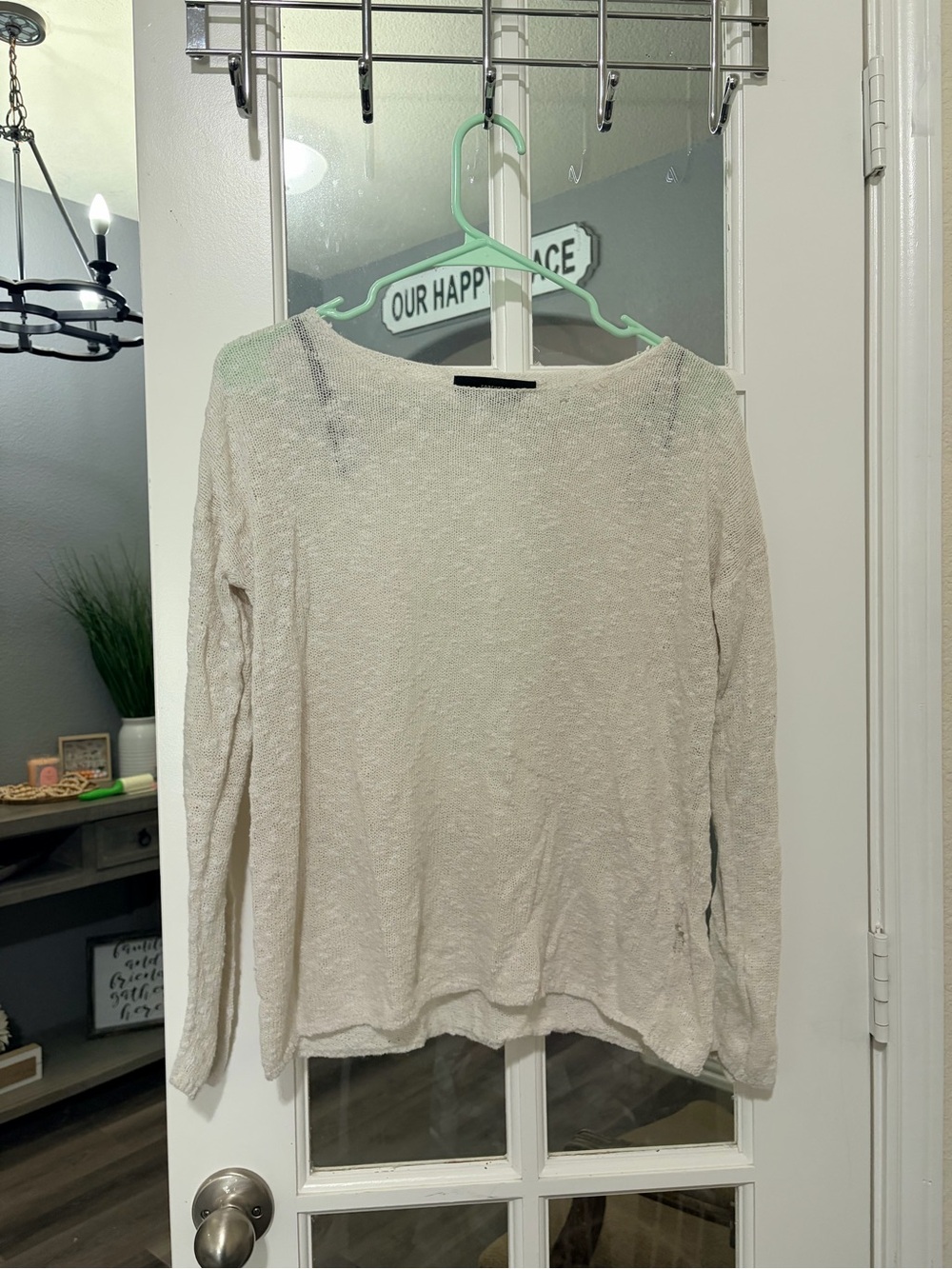 Forever 21 Lightweight Long-Sleeve Knit Top - Cream